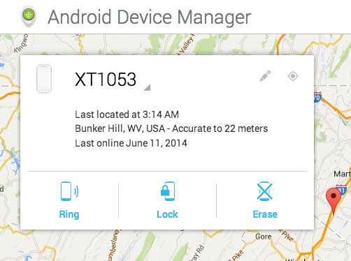 reset android phone without password with android device manager