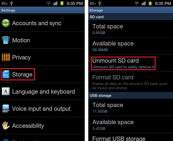 recover files disappeared from android micro sd card by reinserting the card