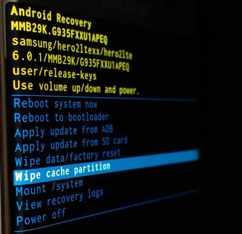 how to wipe cache partition