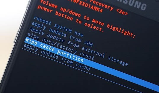 wipe cache partition in recovery mode