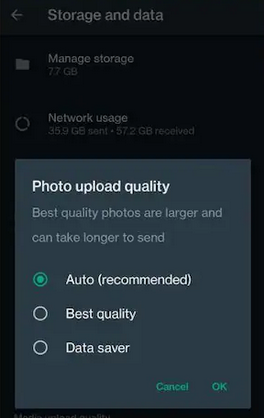 adjust whatsapp upload quality limits