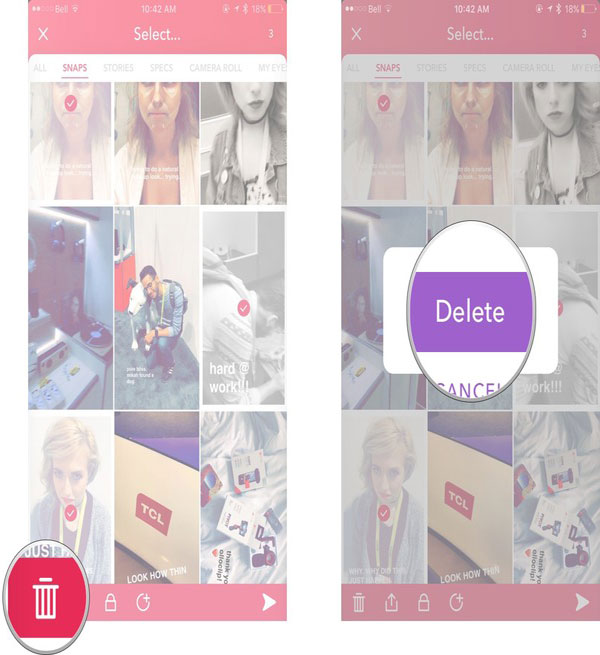 remove snapchat images