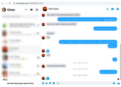 how to back up facebook messenger from facebook dot com