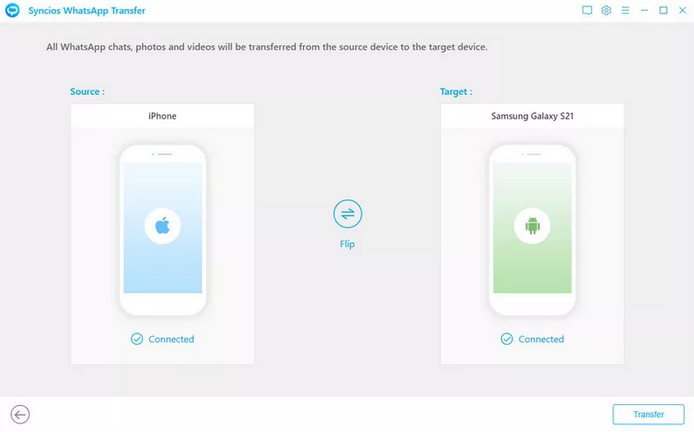 how to use syncios whatsapp transfer