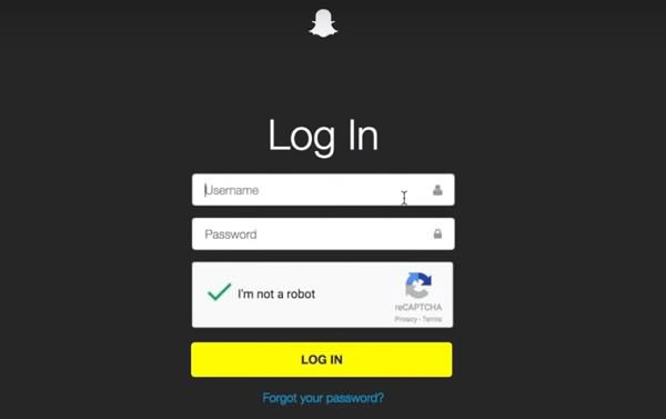 sign in snapchat online