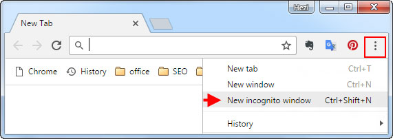 turn on new incognito windows