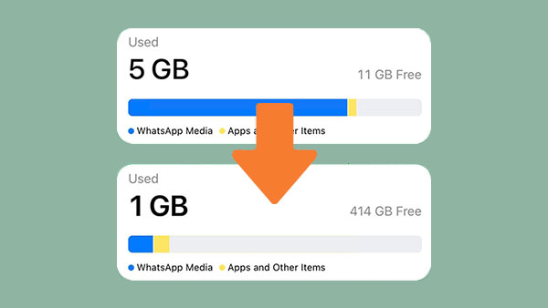 how to reduce whatsapp storage