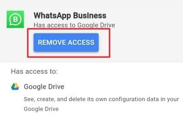 remove access whatsapp