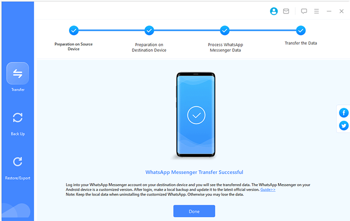 transfer whatsapp between devices