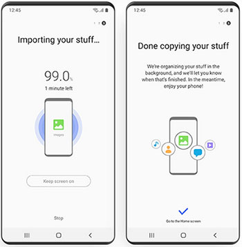 samsung smart switch app to transfer data from old android to new android