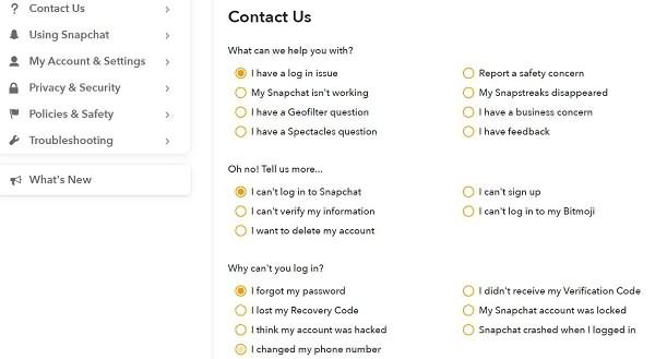 get back snapchat account