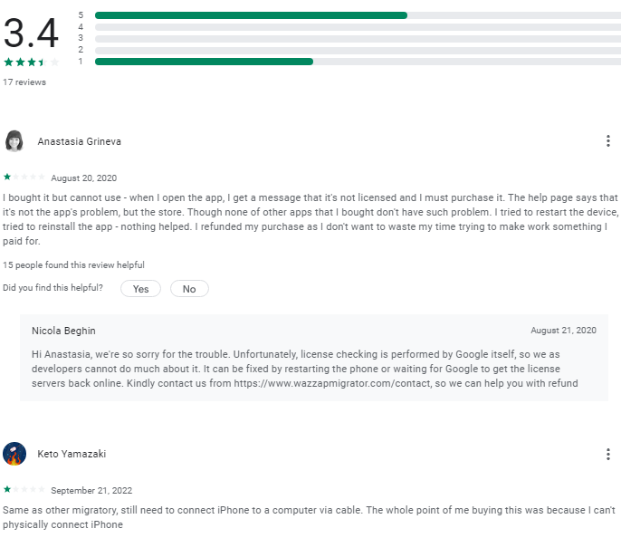 negative reviews of wazzapmigrator