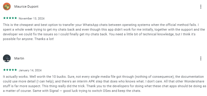 positive reviews of wazzapmigrator