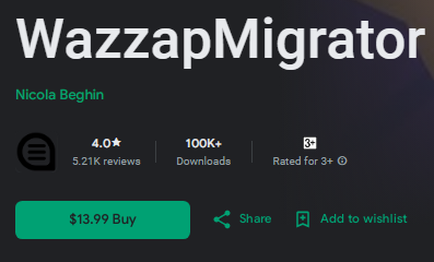 price of wazzapmigrator