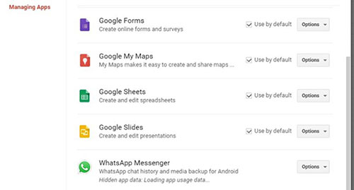 how to remove whatsapp backup from google drive web