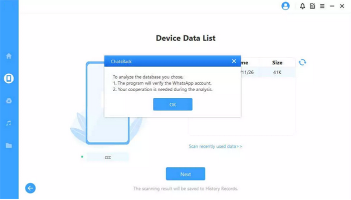 scan device data