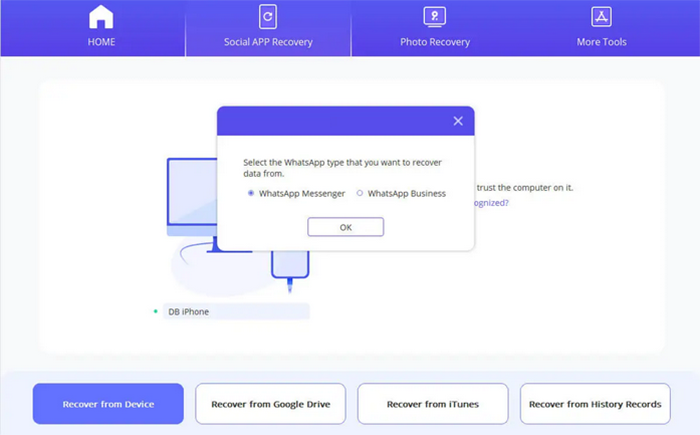 choose whatsapp documents for restore