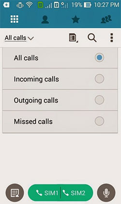 see call history on android