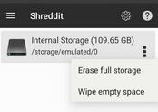 delete data from android phone permanently via shreddit