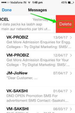 erase imessages on iphone ipad