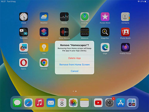 delete unused apps on ipad