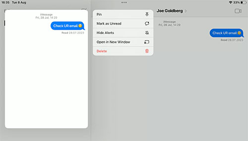 clear old messages and attachments on ipad