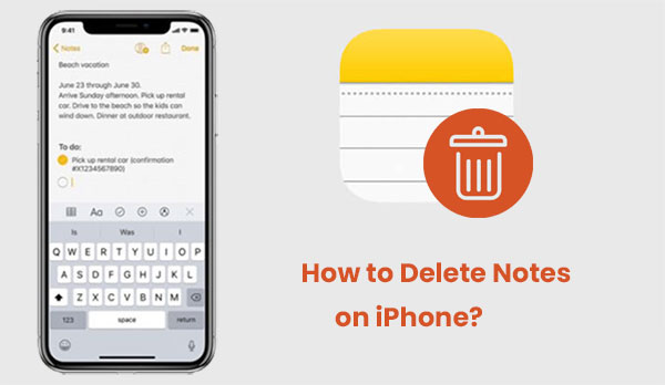 delete notes on iphone