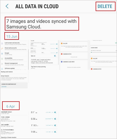 how to delete photos from samsung cloud