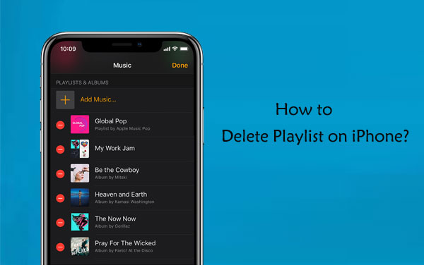 how to delete playlist on iphone