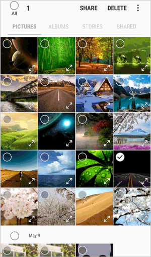 how to delete photos from android gallery