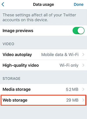 clean app cache data on iphone