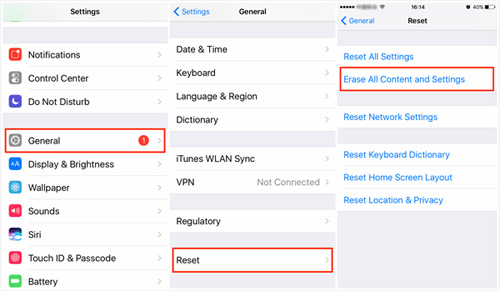 erase all content and settings on iphone or ipad