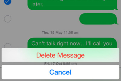 erase iphone text messages