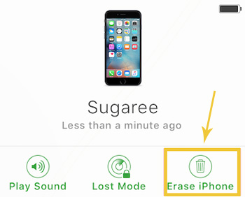 erase iphone without passcode via icloud