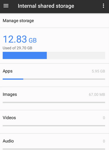 open phone storage with google photos
