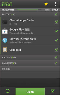 clean up phone app like history eraser