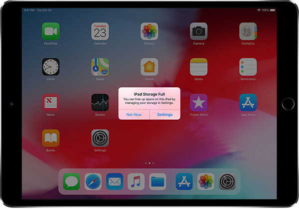 ipad storage full