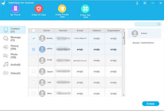 android wipe software like safewiper