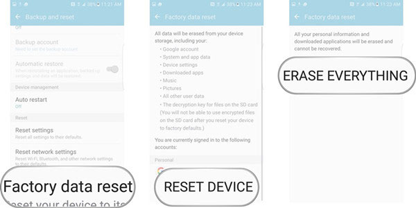 factory reset samsung phone