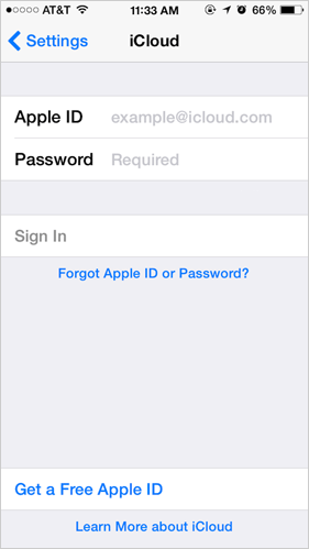 type any numbers when icloud asks for a password