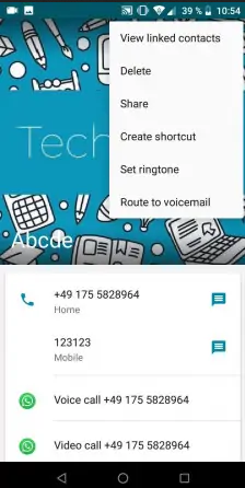 delete contacts from tecno by unlinking contacts