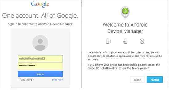 wipe android remotely with android device manager 
