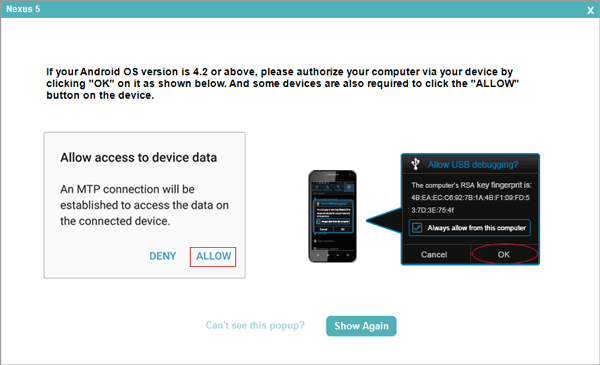 allow usb debugging on android phone