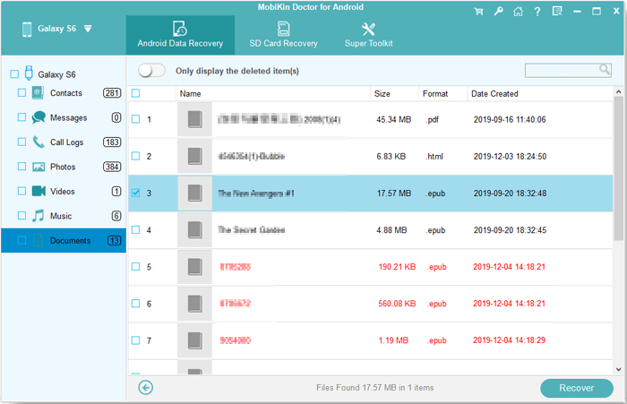 how to recover deleted cache files on android using mobikin