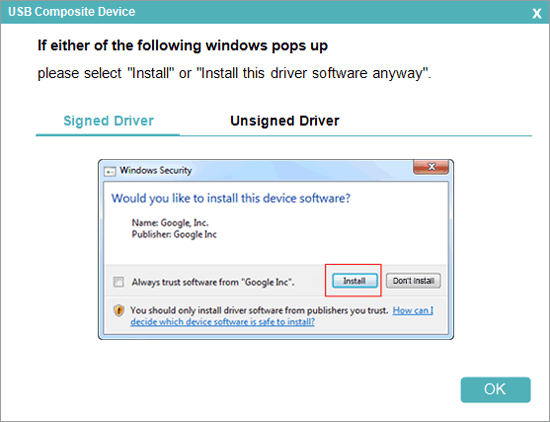 install driver on your pc