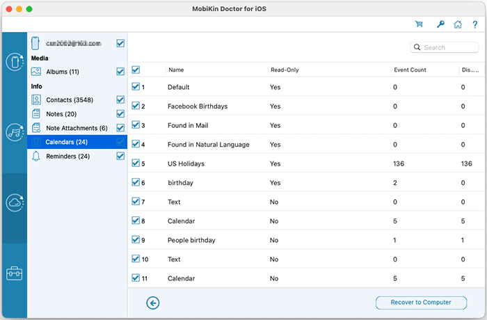 icloud calendars recovery