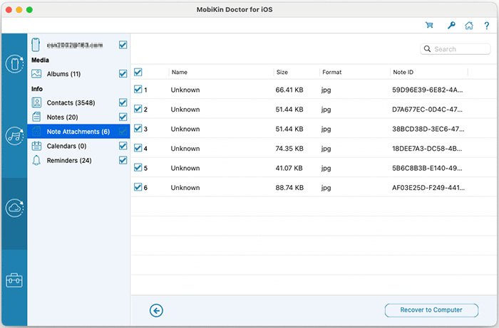 recover iphone note attachments from icloud