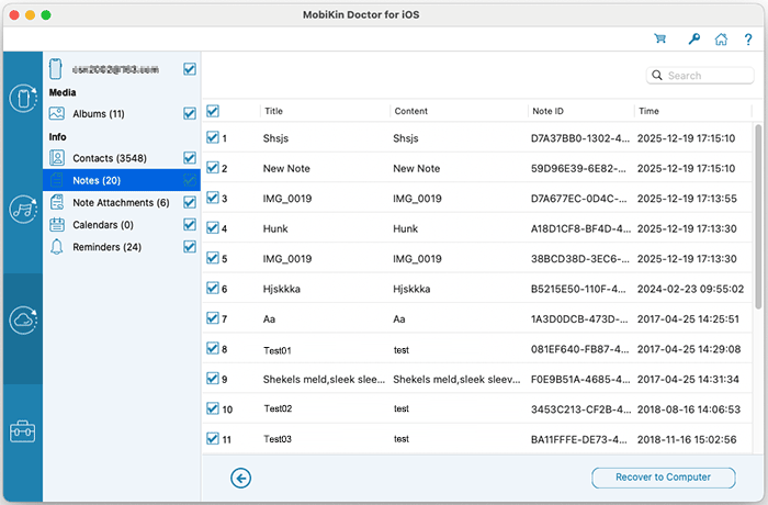 recover iphone notes from icloud
