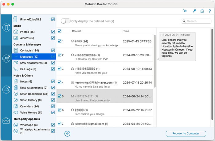 recover messages from itunes backup