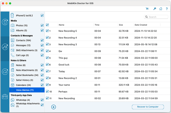 recover voice memos from itunes backup
